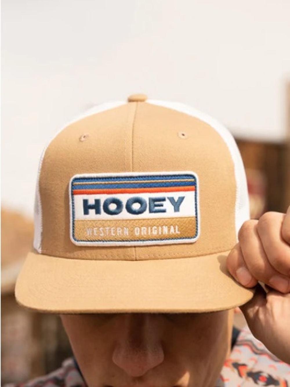 Hooey | horizon hat with Blue & Red Patch